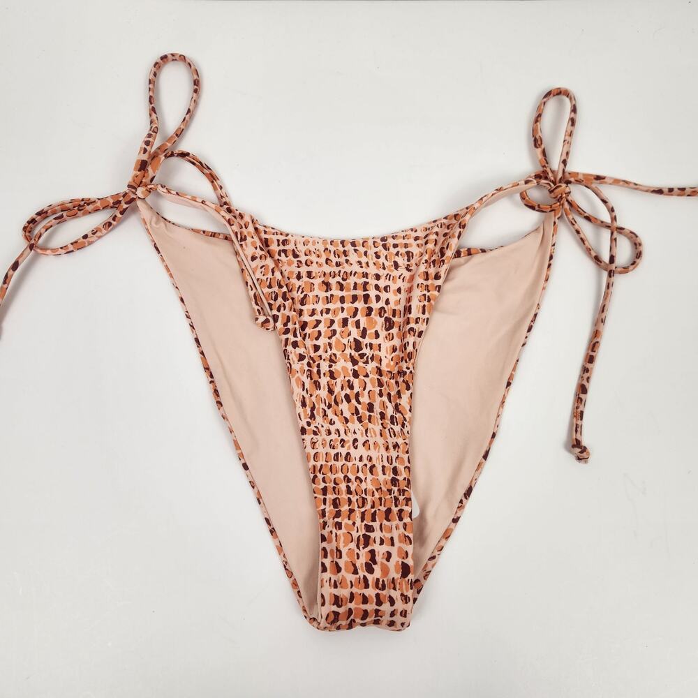 L*Space Lennox Bikini String Bottom in Wild Bunch Orange Size Medium NWT - Picture 2 of 6